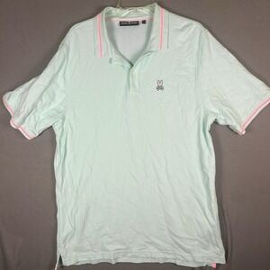Psycho Bunny Men's Classic Pique Polo Shirt size 8 Seafoam Coastal Blue